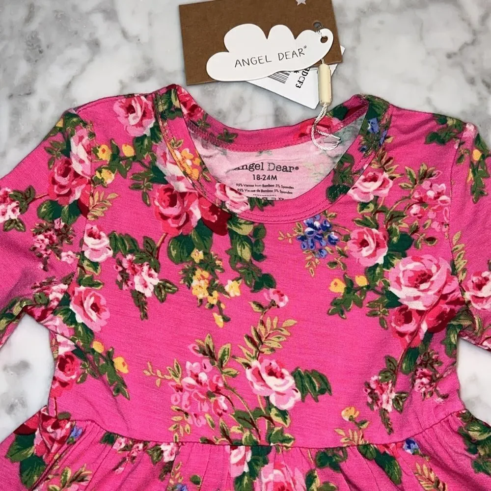 NWT ANGEL DEAR PINK DRESS 18/24M